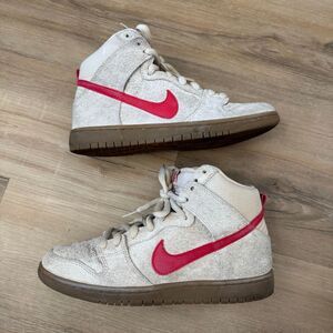 Nike Dunk High Pro SB Birch Hyper Red Mens Size 7 US Zoom Air 2012 Athletic